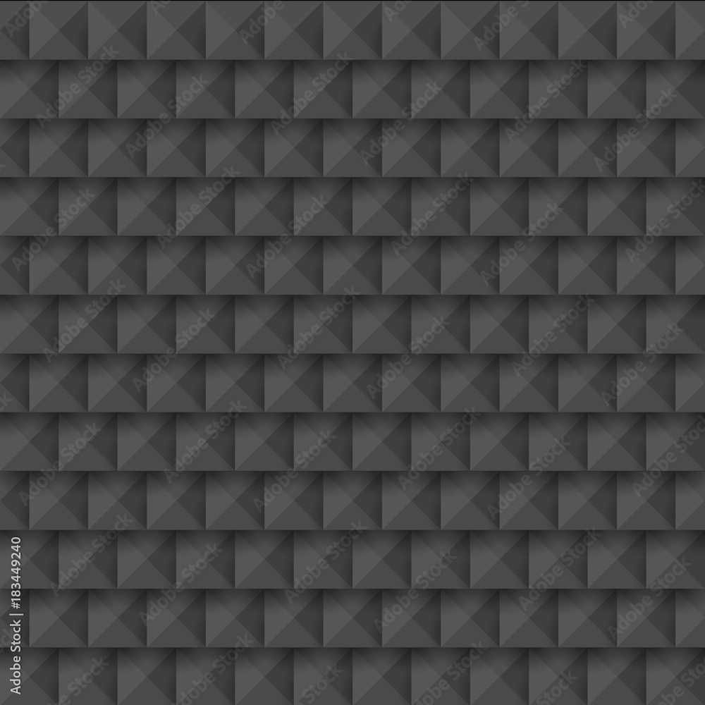 Canvas Prints black abstract 3d geometric seamless pattern of squares