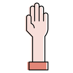 hand human isolated icon vector illustration design