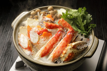 カニ鍋　Hot pot of red king crab
