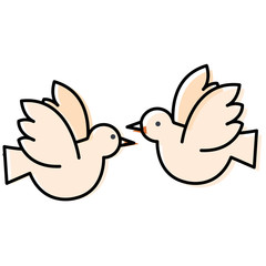 peace doves flying icon vector illustration design