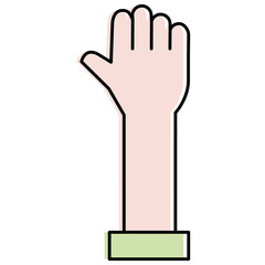hand human isolated icon vector illustration design