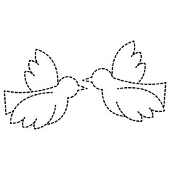 peace doves flying icon vector illustration design