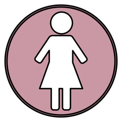 gender female silhouette human icon vector illustration design