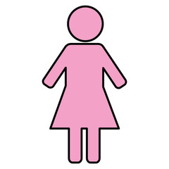 gender female silhouette human icon vector illustration design