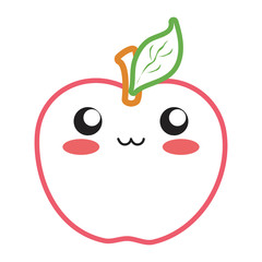 kawaii fruits design concept 