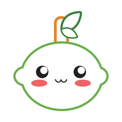 kawaii fruits design concept 