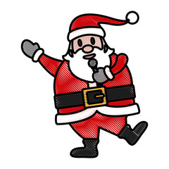 Funny santa claus cartoon icon vector illustration graphic design