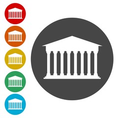 Bank building icon, vector icon