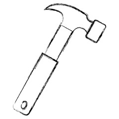 hammer tool isolated icon vector illustration design