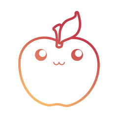 kawaii fruits design concept 