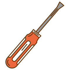 screwdriver tool isolated icon vector illustration design