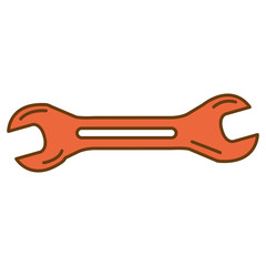 wrench key isolated icon vector illustration design