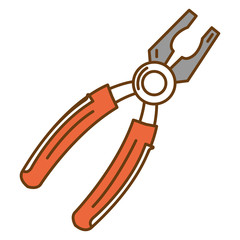 pliers tool isolated icon vector illustration design