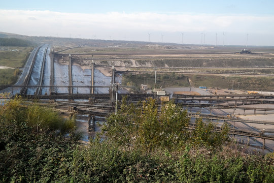 Coal opencast mining. Inden, Germany.