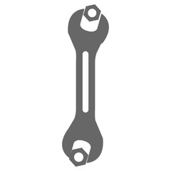 wrench key with nut vector illustration design