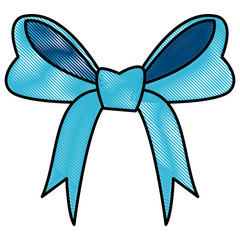 ribbon bow isolated icon vector illustration graphic design