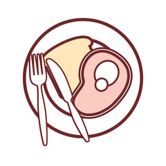 steak and bread icon