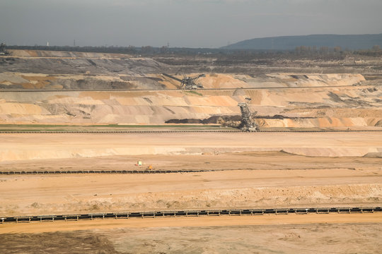 Coal opencast mining. Inden, Germany.