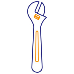 wrench key isolated icon vector illustration design