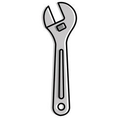 wrench key isolated icon vector illustration design