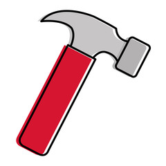 hammer tool isolated icon vector illustration design