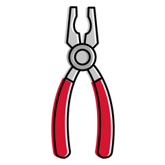 pliers tool isolated icon vector illustration design