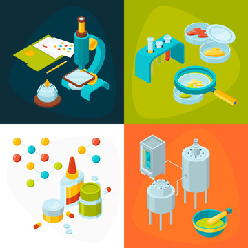 Concept pictures set of medicine and pharmacology industry