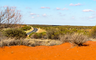 road in the australian desert