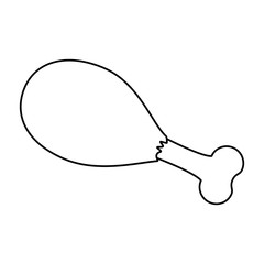 chicken thighs isolated icon vector illustration design