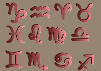 Red Signs of the Zodiac