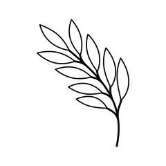 olive branch isolated icon vector illustration design