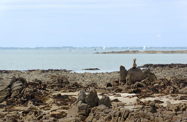 littoral de Locmariaquer dans le Morbihan