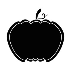 half pumpkin fresh isolated icon vector illustration design