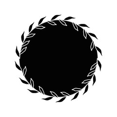 Obraz premium wreath leafs crown icon vector illustration design