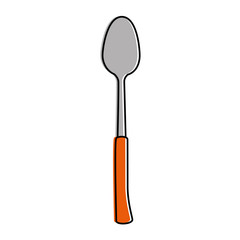 spoon cutlery tool icon vector illustration design