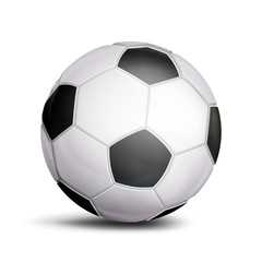 Fototapeta premium Football Ball Vector. Sport Game Symbol. Realistic Soccer Ball. Illustration