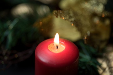 Ein Adventskranz und Weihnachten