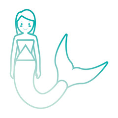 Cute smiling  mermaid icon