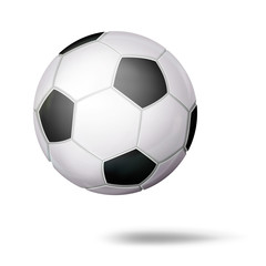 Obraz premium 3D Football Ball Vector. Classic Soccer Ball. Illustration