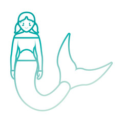 Cute smiling  mermaid icon