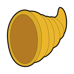 thanksgiving horn isolated icon vector illustration design