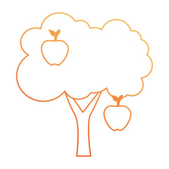 apple tree isolated icon vector illustration design