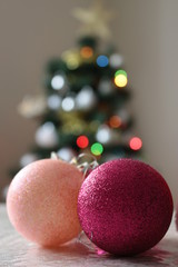 christmas tree and ornament ball