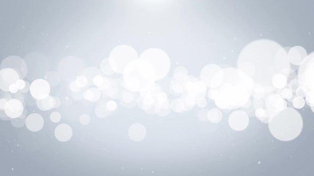 Abstract bokeh light particles Seamless loop winter theme