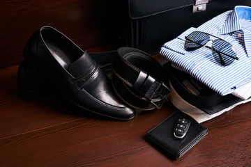 Set of men's business clothing