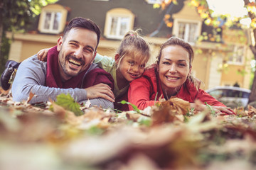 Happy family spending time together.