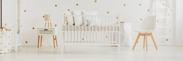 Dot decals in cozy nursery