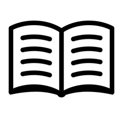 book icon on white background