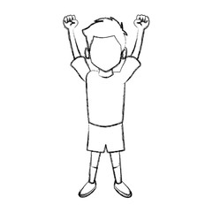 Obraz premium Boy happy cartoon icon vector illustration graphic design
