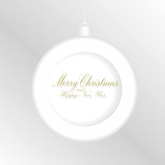 Naklejka premium Greeting card with Merry Christmas. Vector illustration